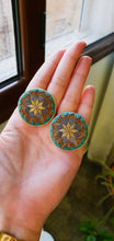 Load image into Gallery viewer, Green Lotus Studs
