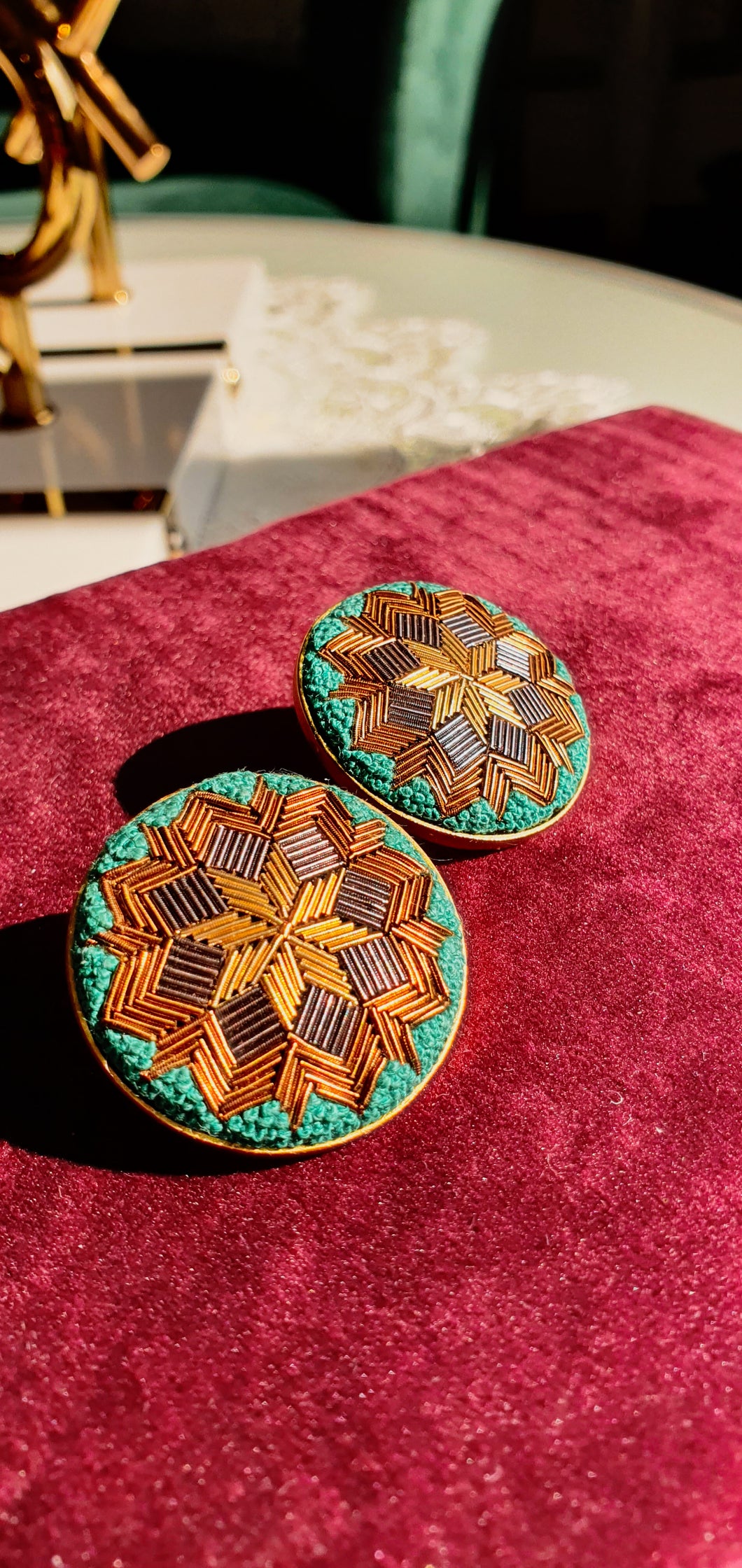 Green Lotus Studs